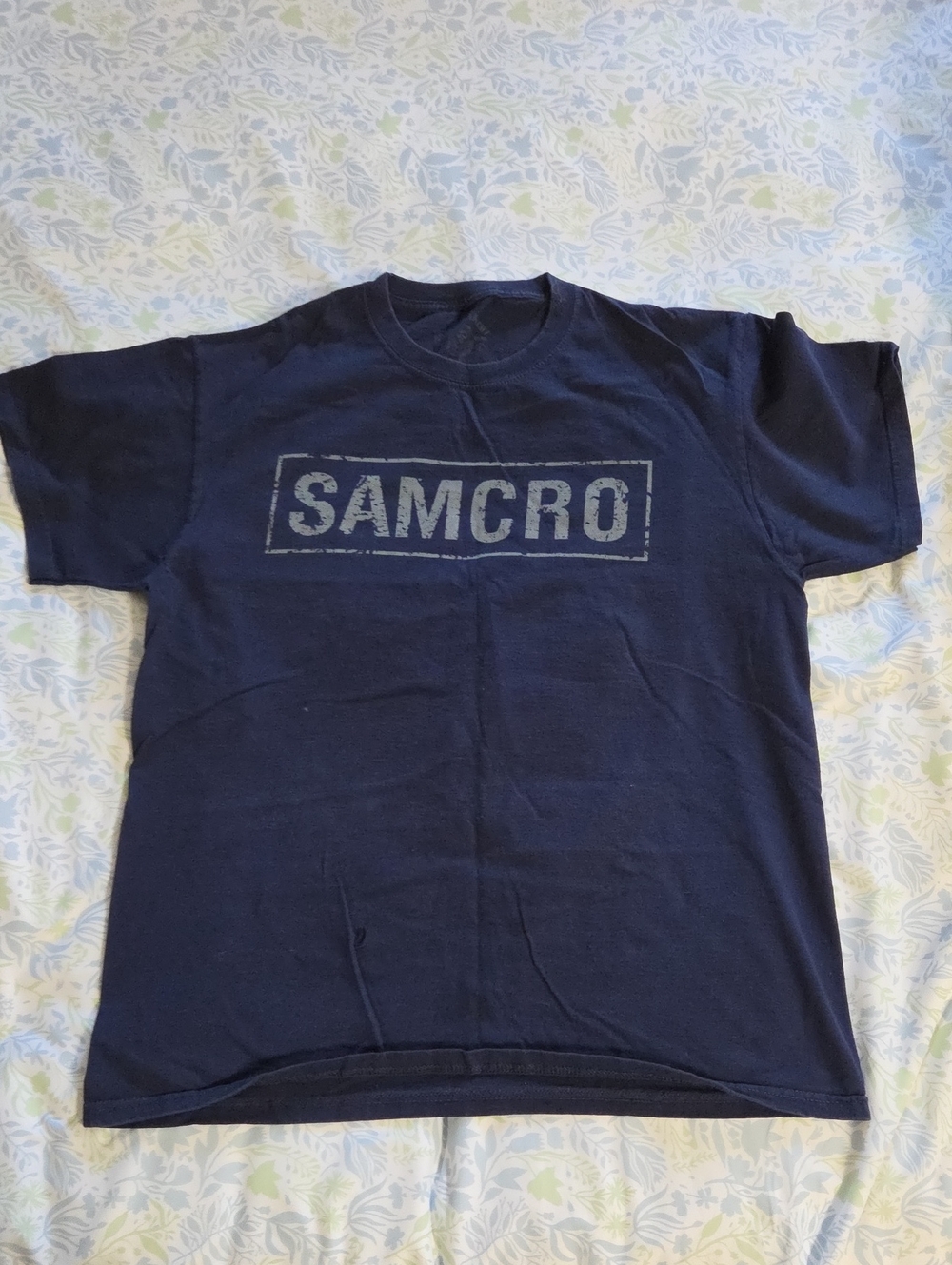 Men's Navy Graphic Crew Tee